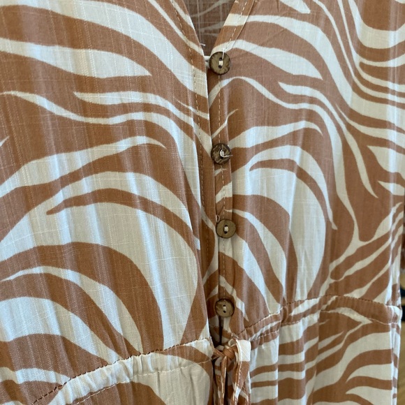 Petal Pup bohemian, zebra print maxi dress - Picture 8 of 14